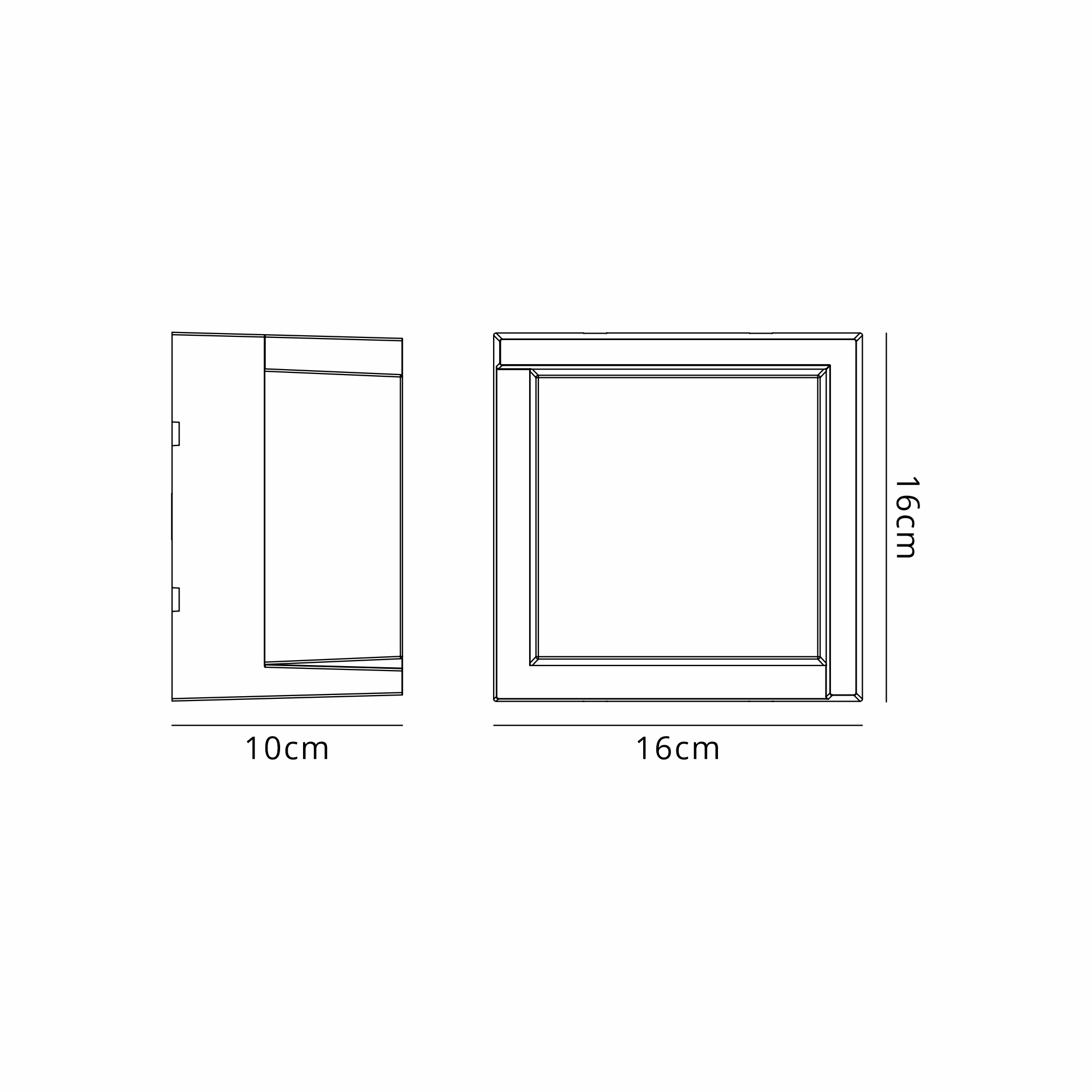 M8864  Creek Diamond Top Frame Wall Light, 15W LED, CCT, IP65 Outdoor, White